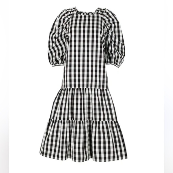 Baukjen Dresses & Skirts - Baukjen Black and White Gingham Cotton Tiered Ruth Dress